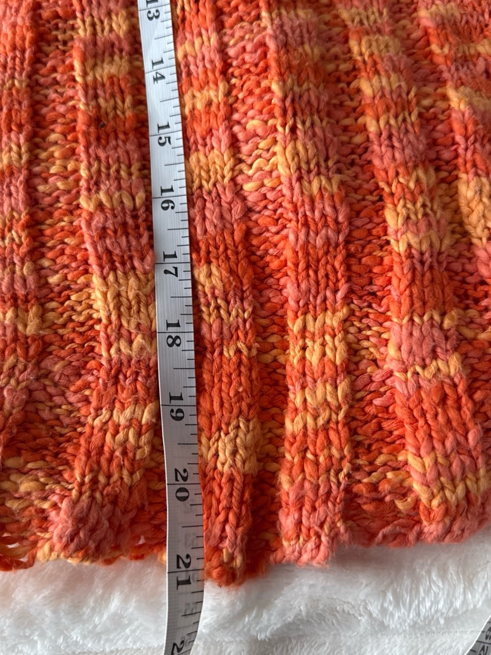 NWT Free People Knit Open Back Halter Sweater Tank Top Orange Multi XS Boho - Picture 7 of 7